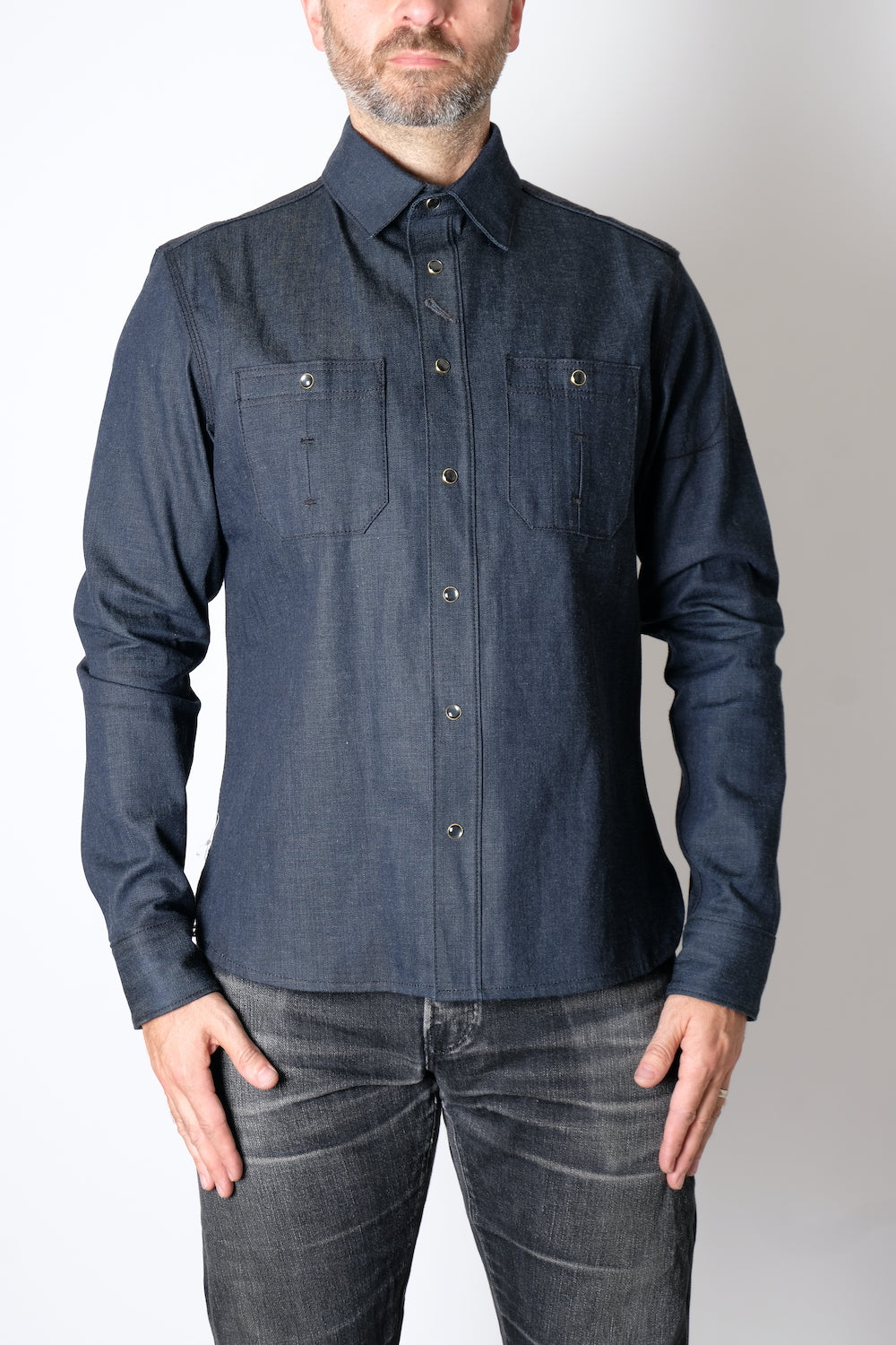 CHELSEA Dark Indigo Selvedge Workshirt - FITTED Underground