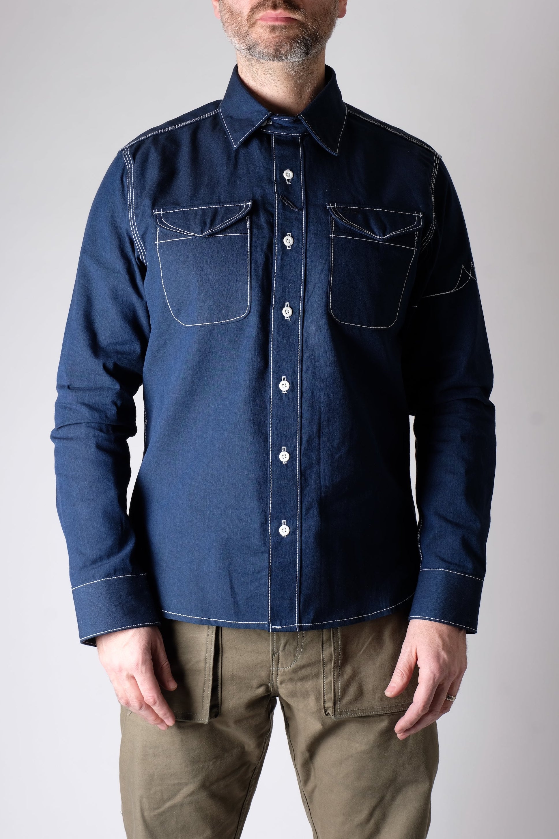 LES Dark Indigo Selvedge Chambray - FITTED Underground