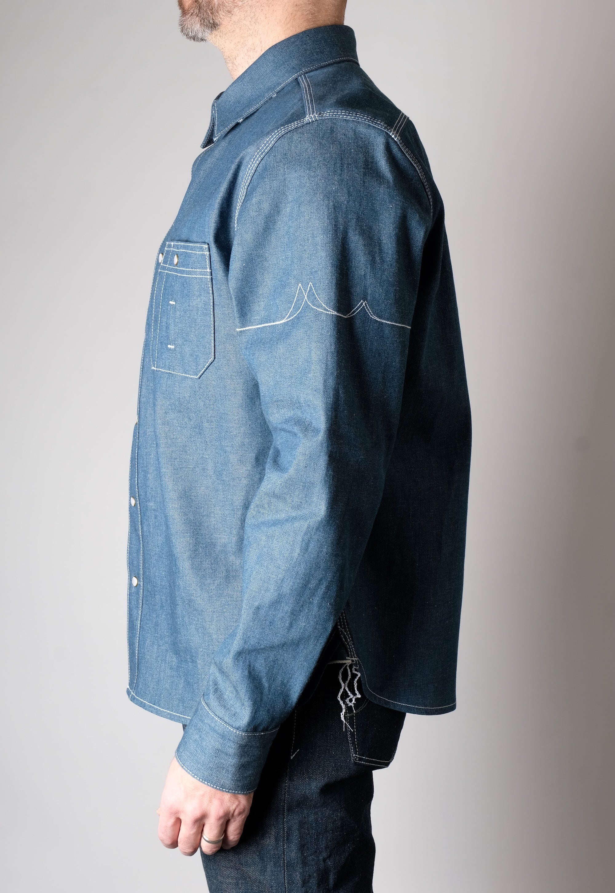 CHELSEA Teal Selvedge Workshirt - FITTED Underground