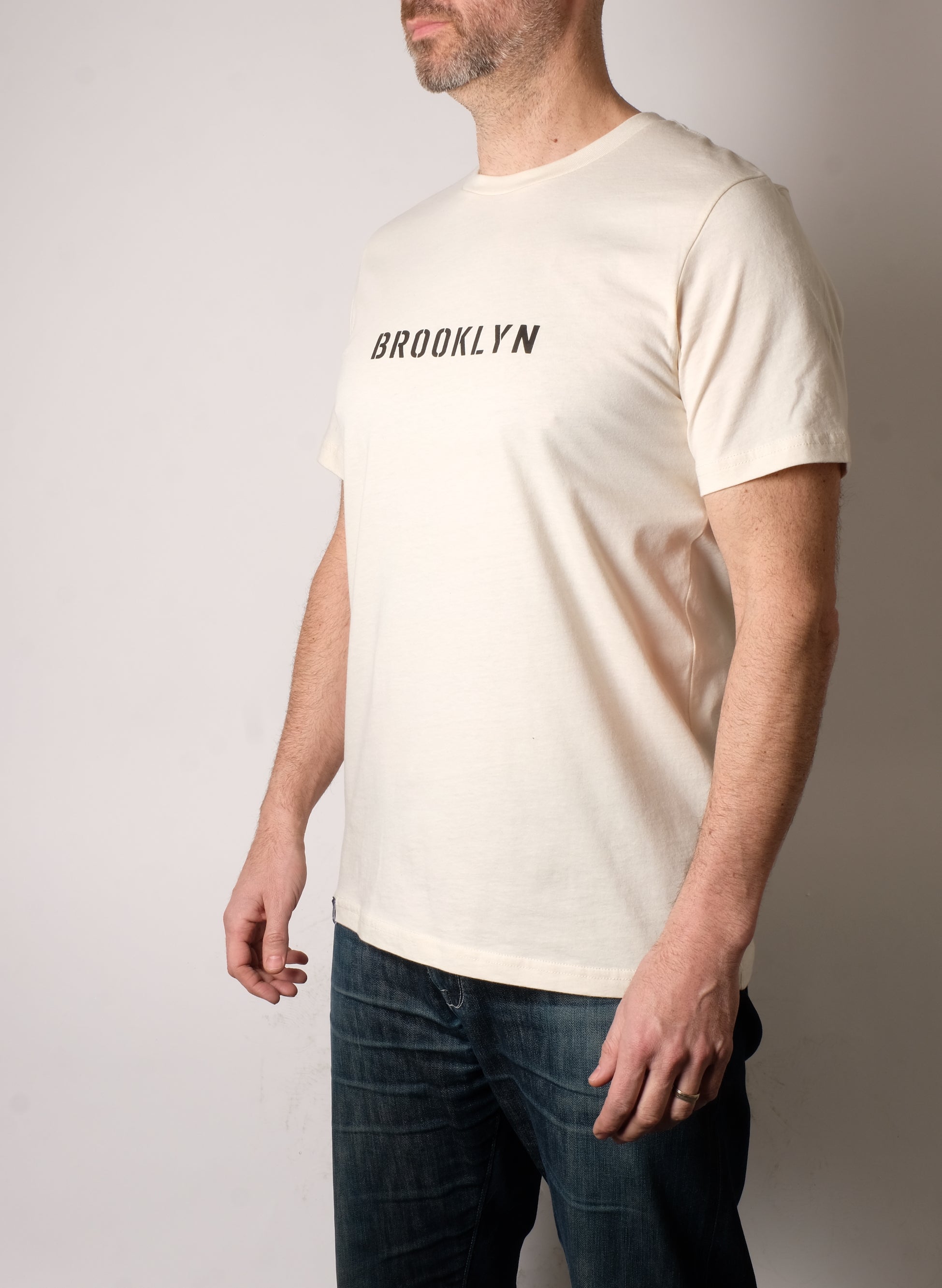 Brooklyn Army T-Shirt (Cream) - FITTED Underground
