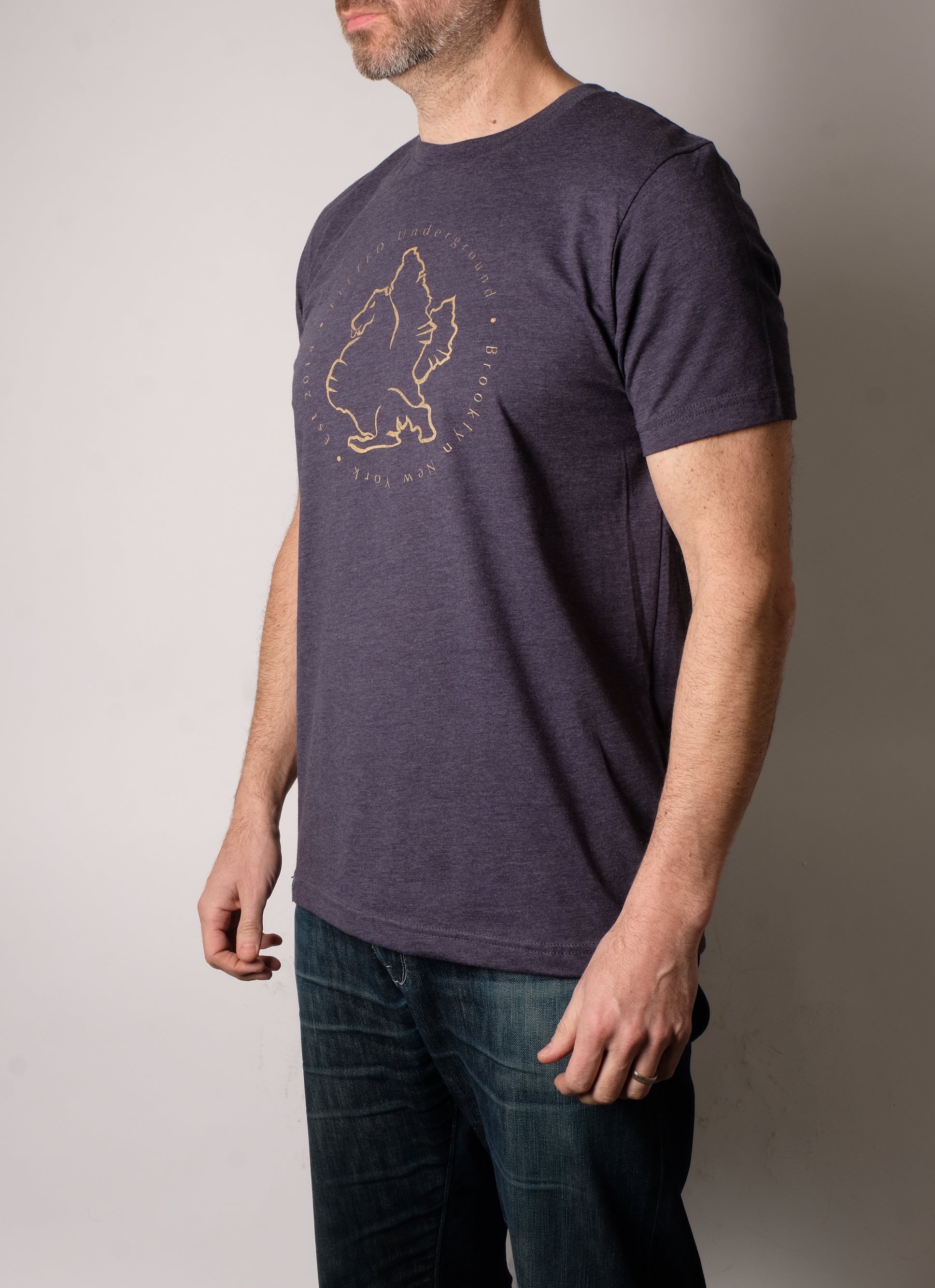 Brooklyn Dragon Logo T-Shirt (Navy) - FITTED Underground