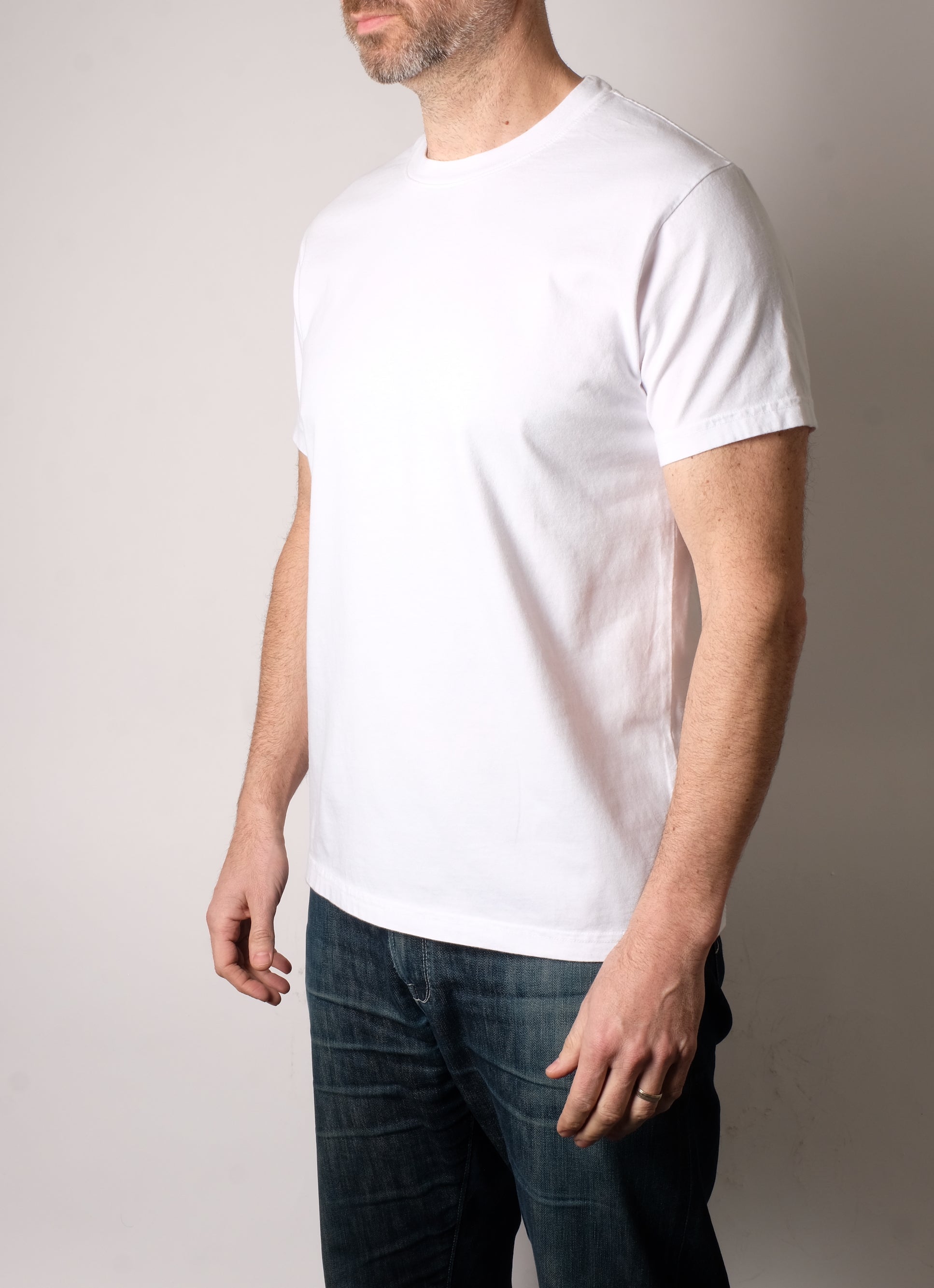 PFT 220 Japanese Ringspun Cotton Tee (White) - FITTED Underground