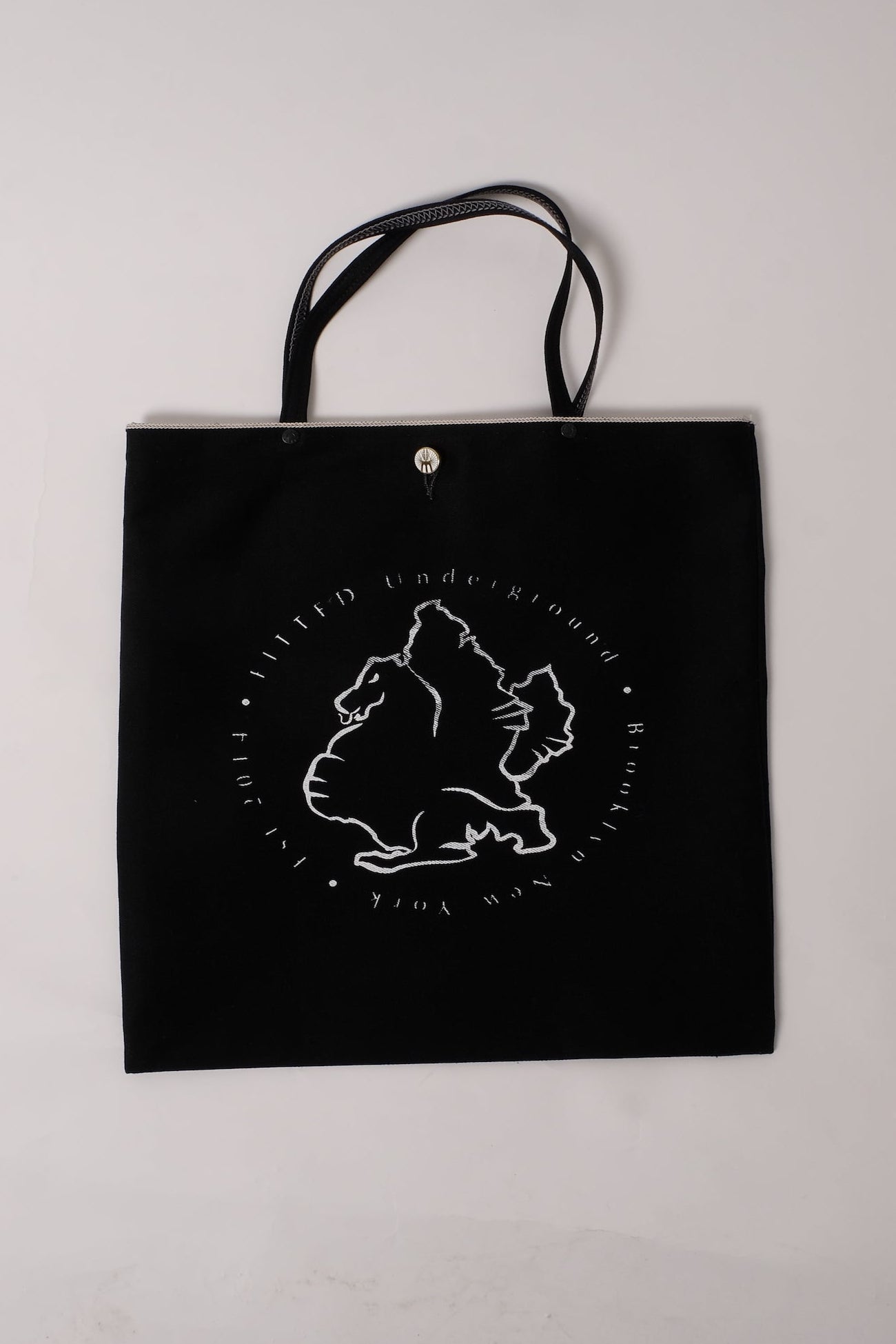 Selvedge Denim Tote (Black) - FITTED Underground