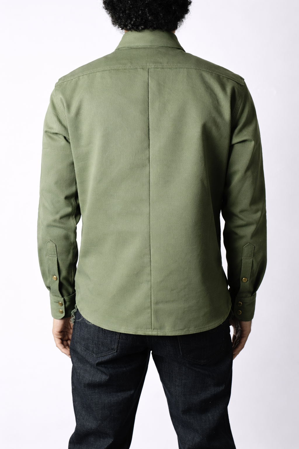 CHELSEA Selvedge Twill Workshirt (Olive)