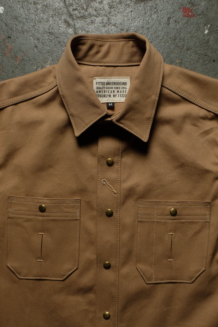 CHELSEA Selvedge Twill Workshirt (Tan)