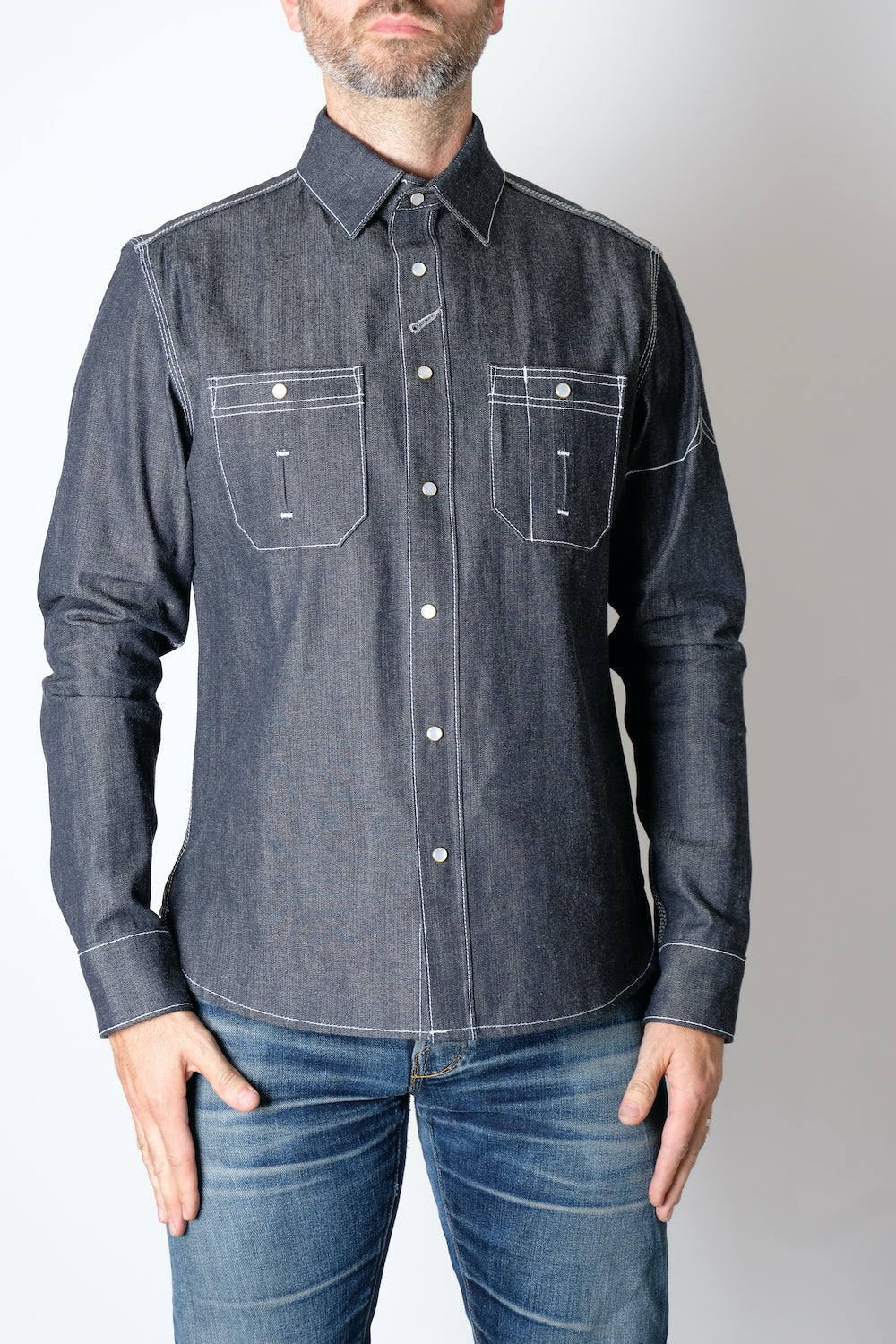 CHELSEA Indigo Selvedge Workshirt - FITTED Underground