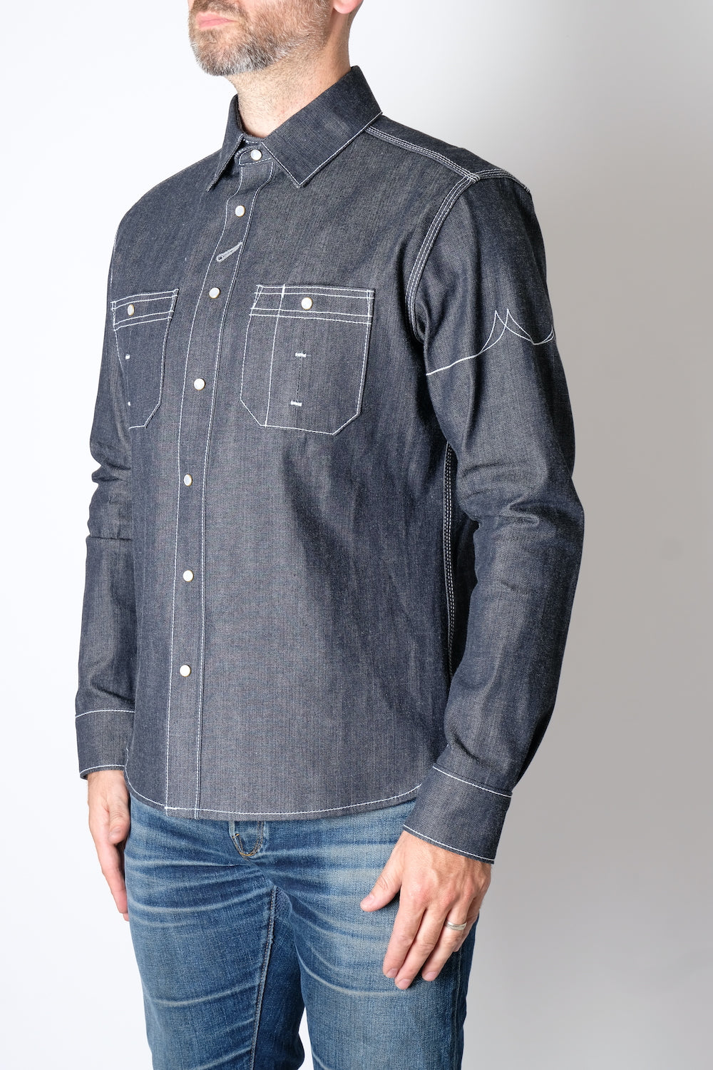CHELSEA Indigo Selvedge Workshirt - FITTED Underground