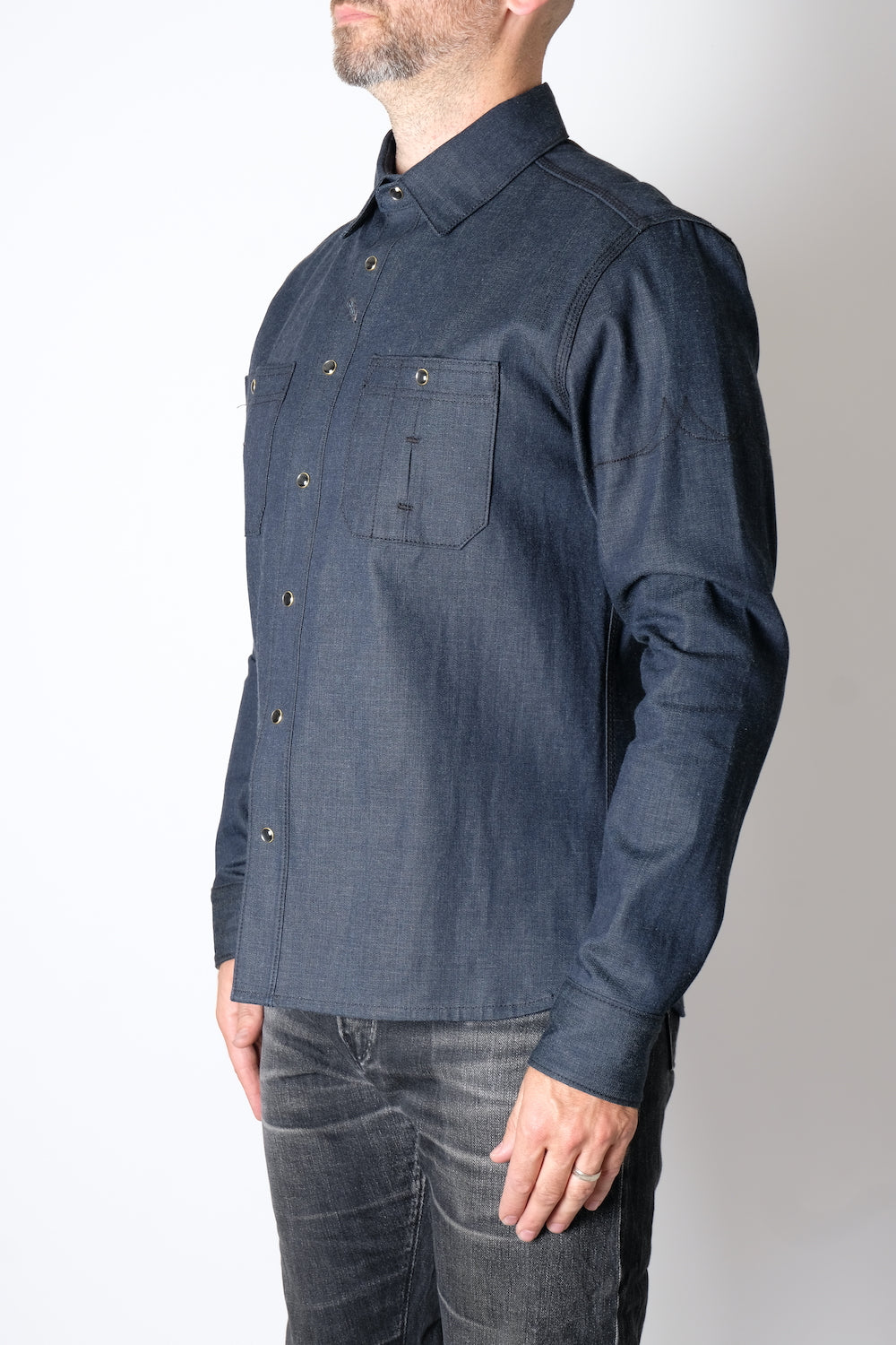 CHELSEA Dark Indigo Selvedge Workshirt - FITTED Underground