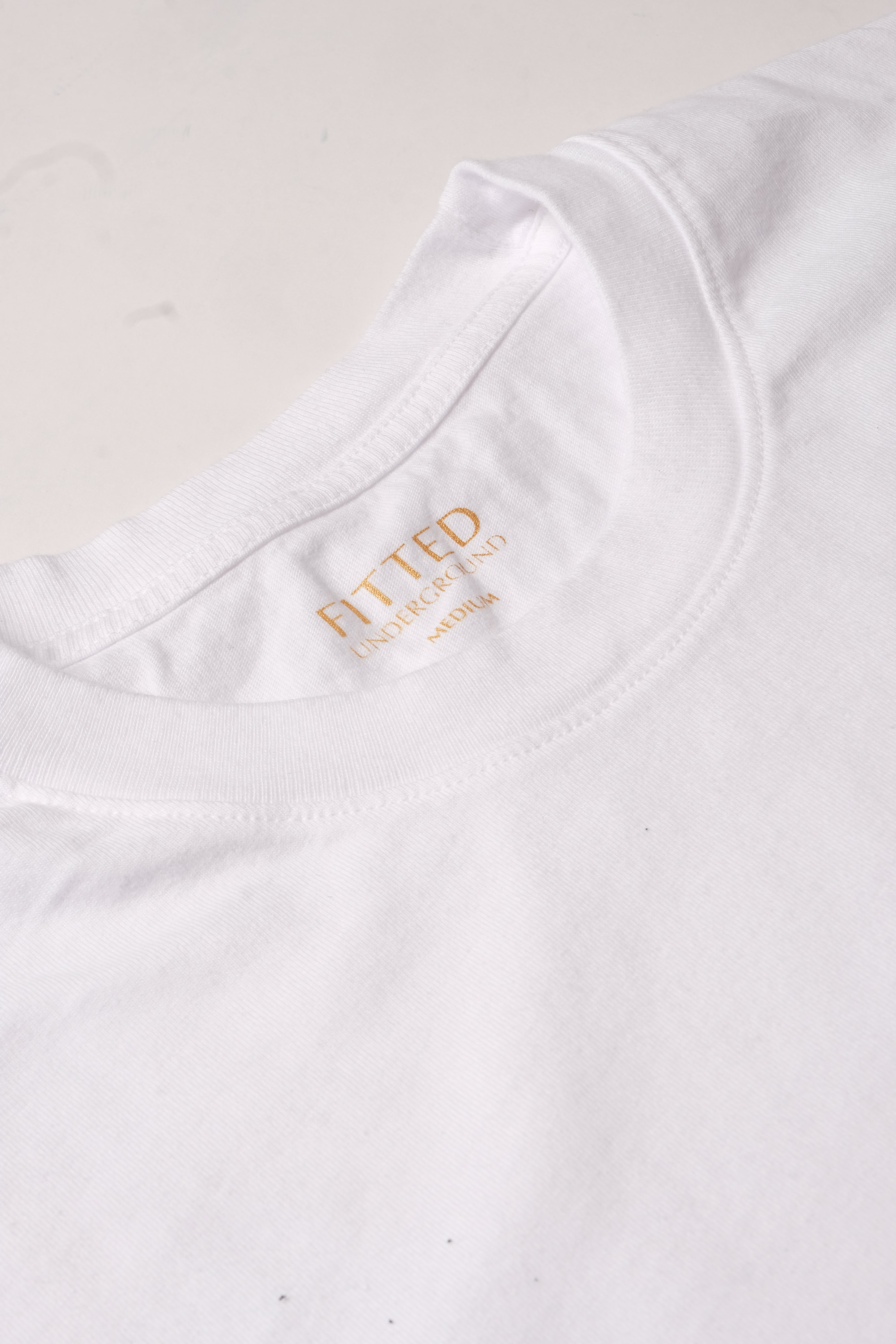 PFT 220 Japanese Ringspun Cotton Tee (White) - FITTED Underground