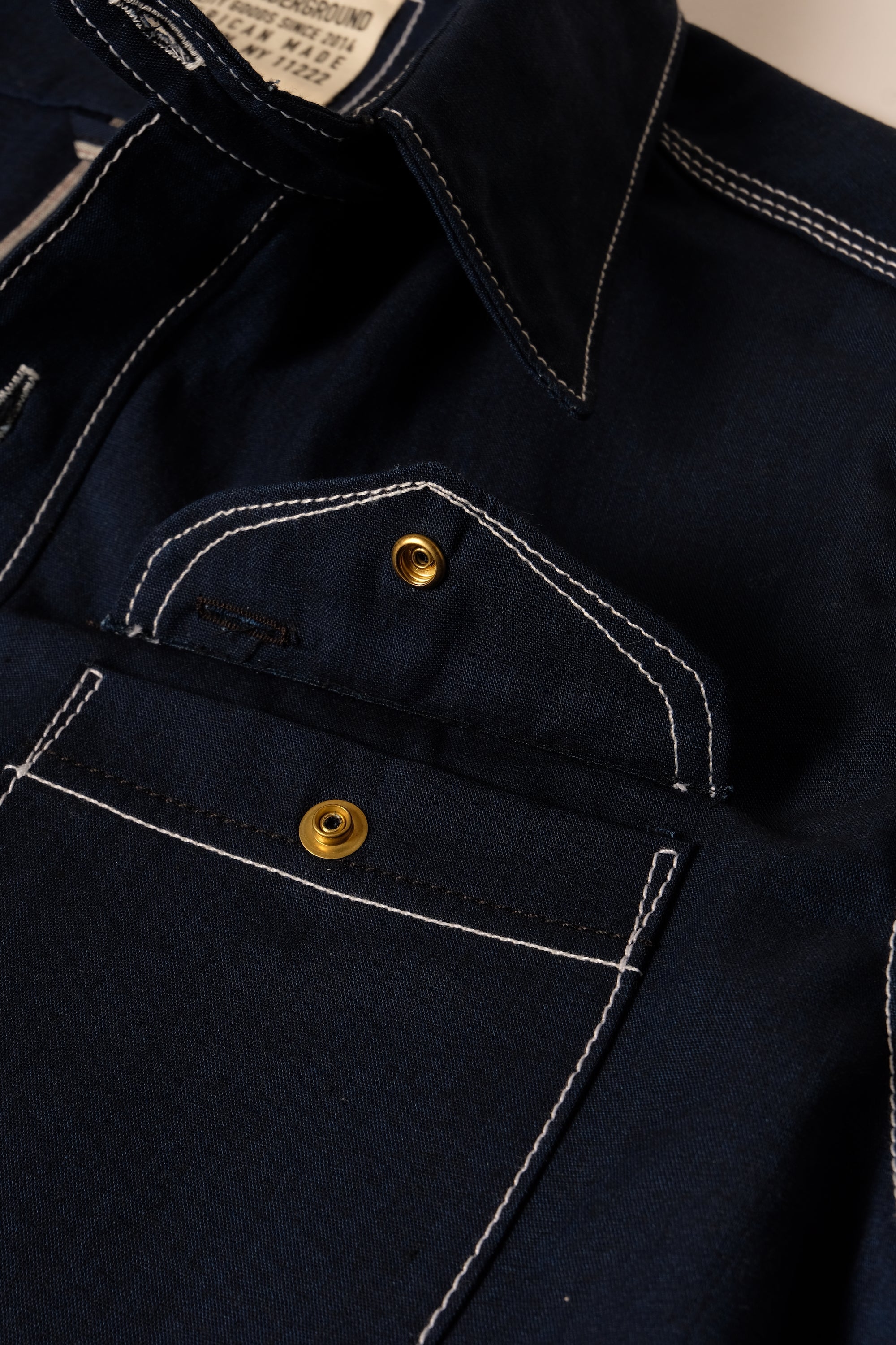 LES Dark Indigo Selvedge Chambray - FITTED Underground