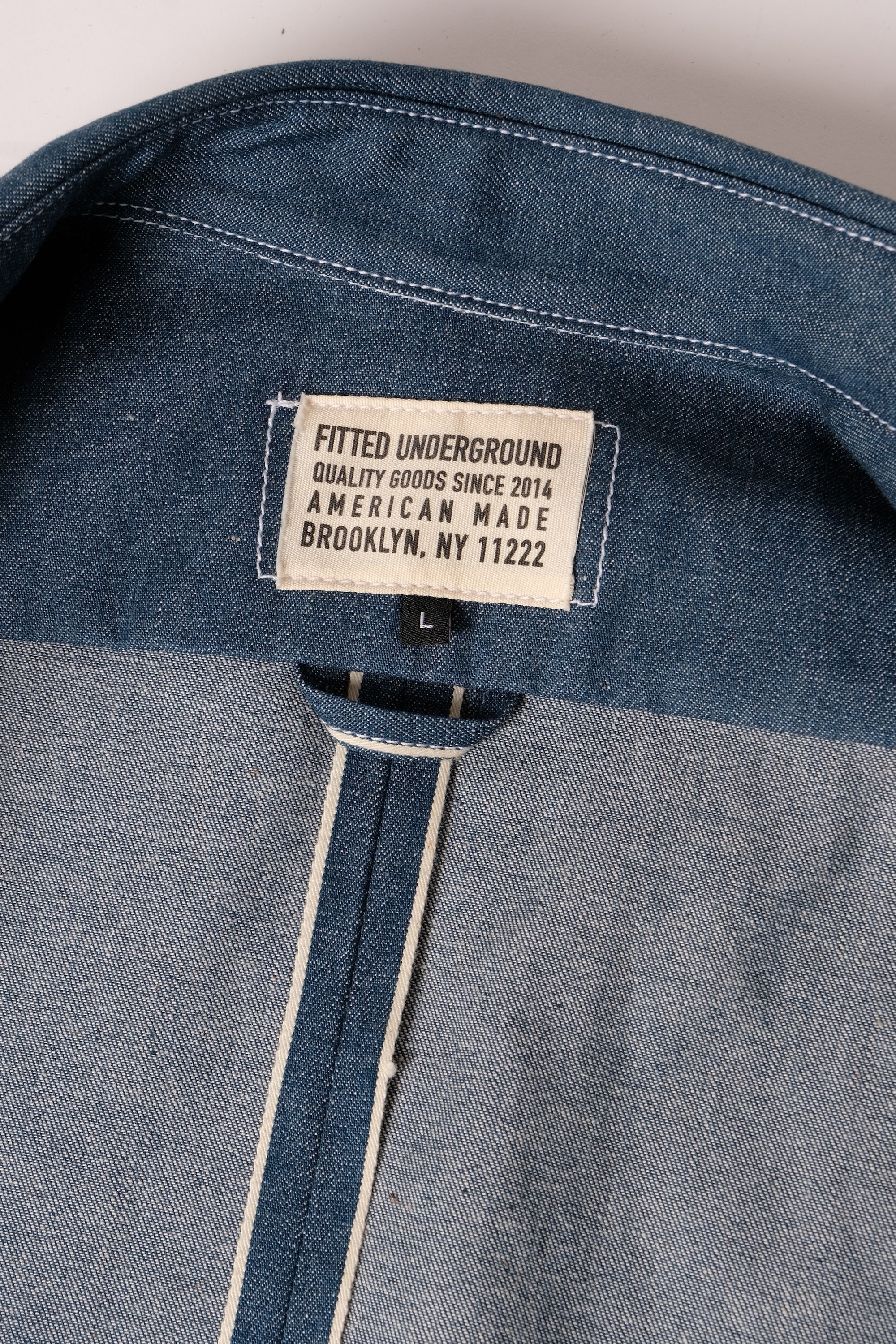 CHELSEA Teal Selvedge Workshirt - FITTED Underground