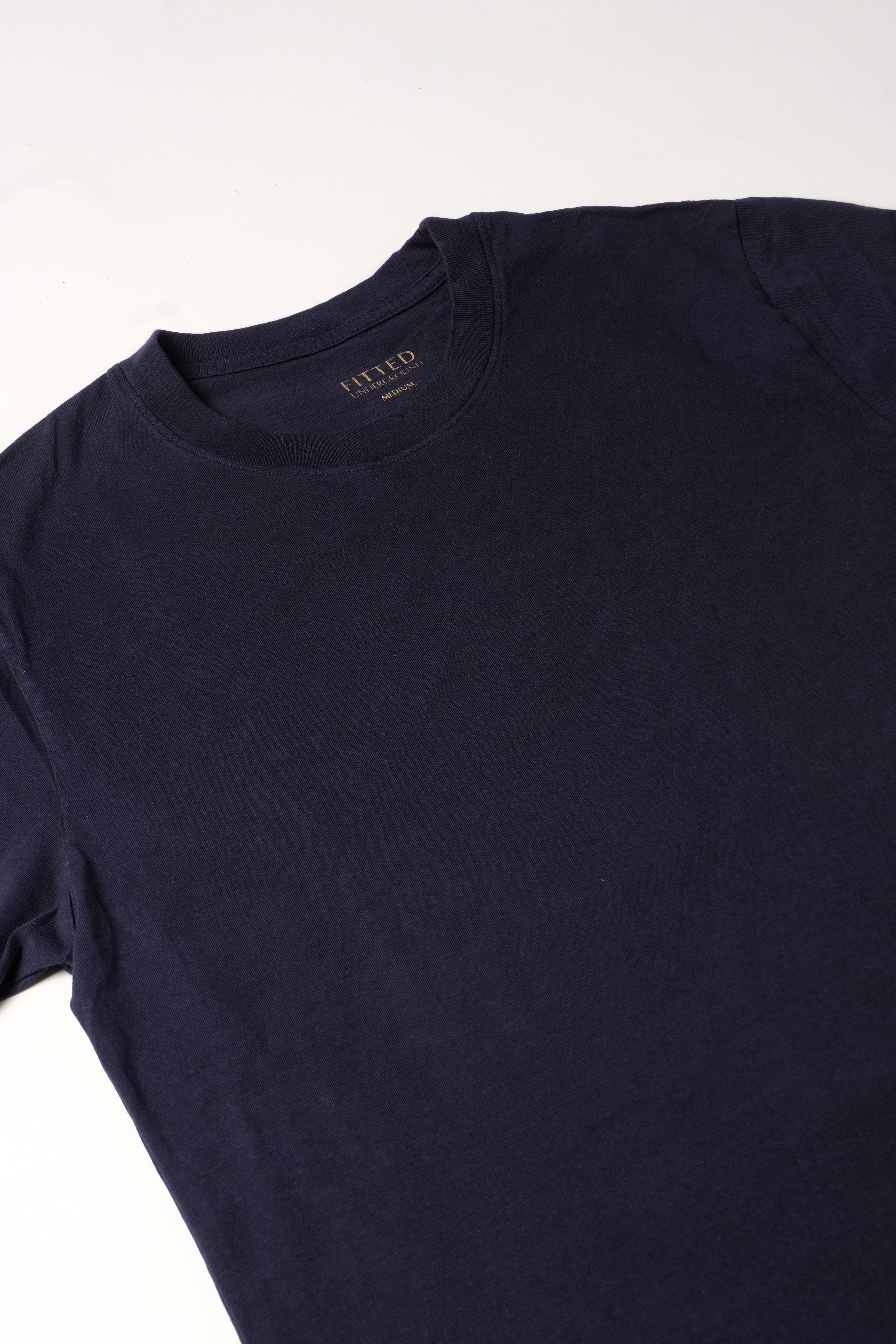 PFT 220 Japanese Ringspun Cotton Tee (Navy) - FITTED Underground