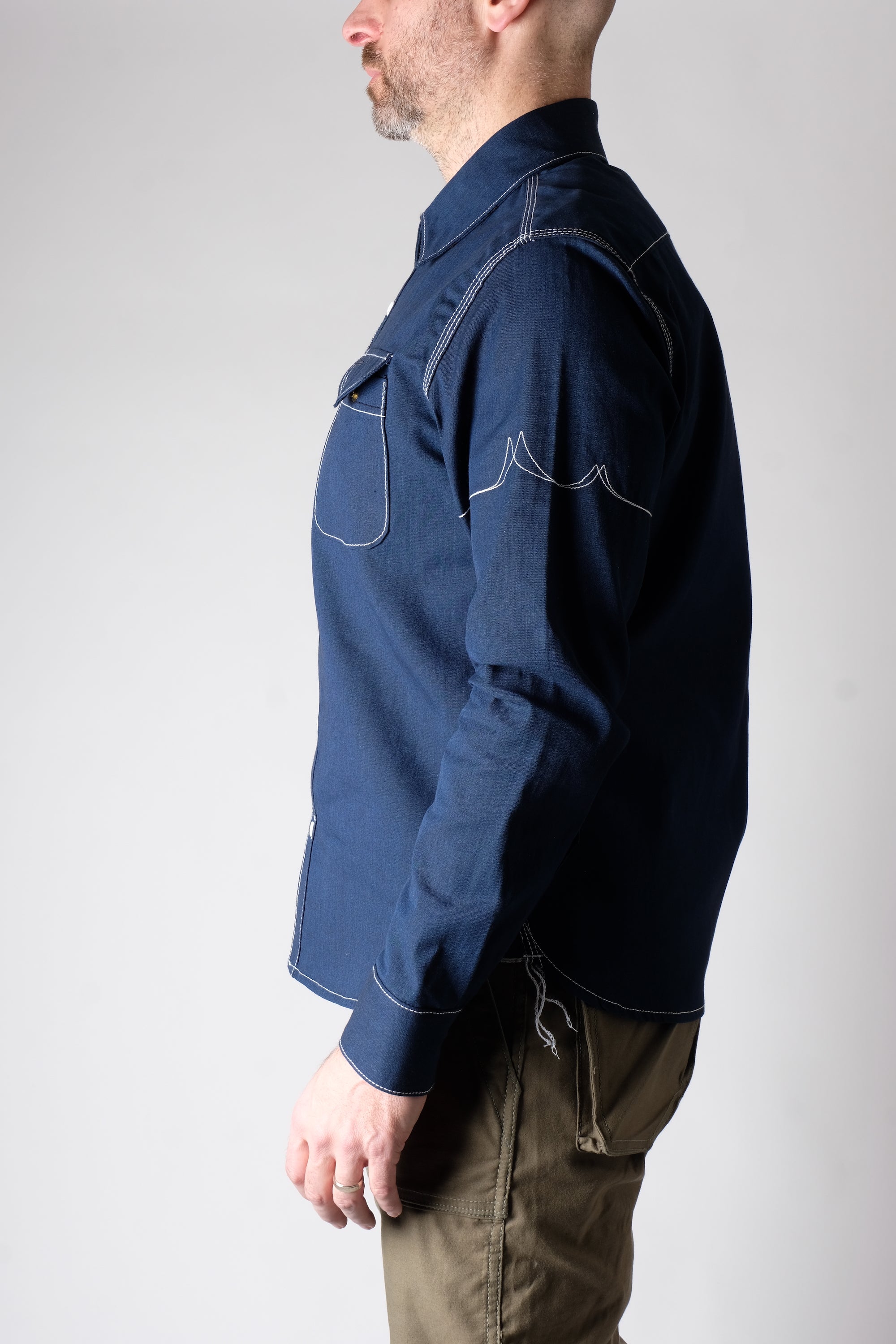 LES Dark Indigo Selvedge Chambray - FITTED Underground