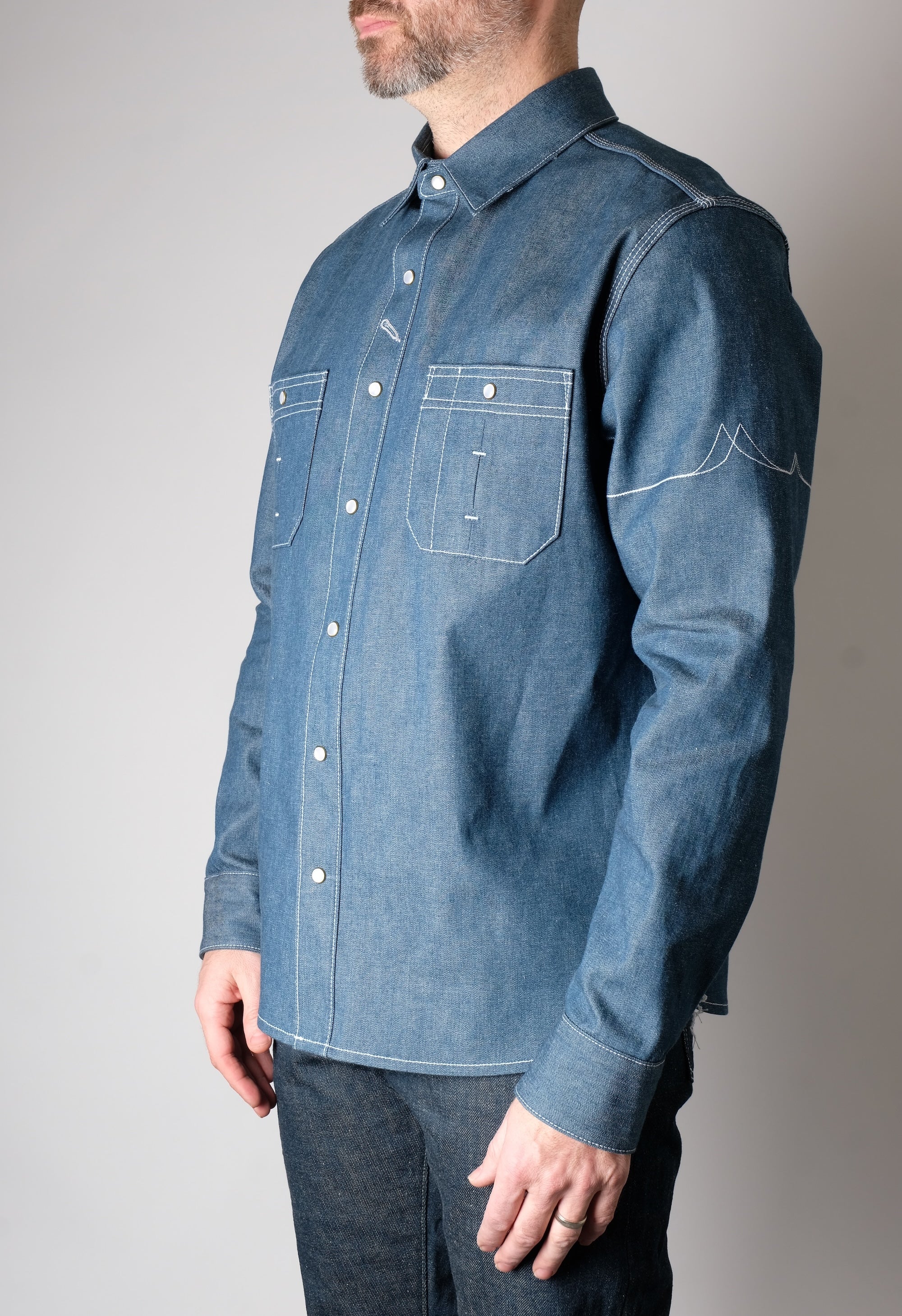 CHELSEA Teal Selvedge Workshirt - FITTED Underground