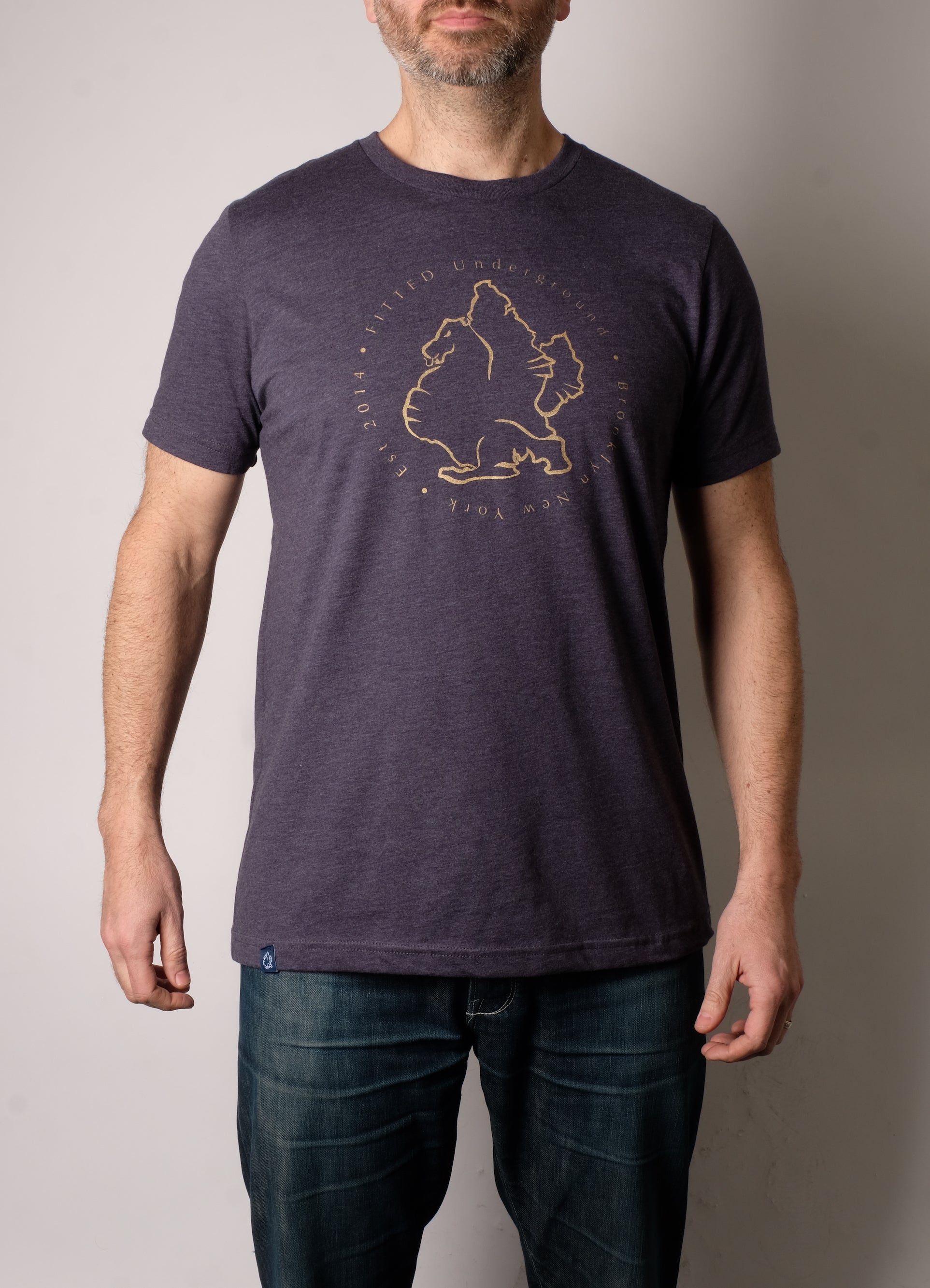 Brooklyn Dragon Logo T-Shirt (Navy) - FITTED Underground