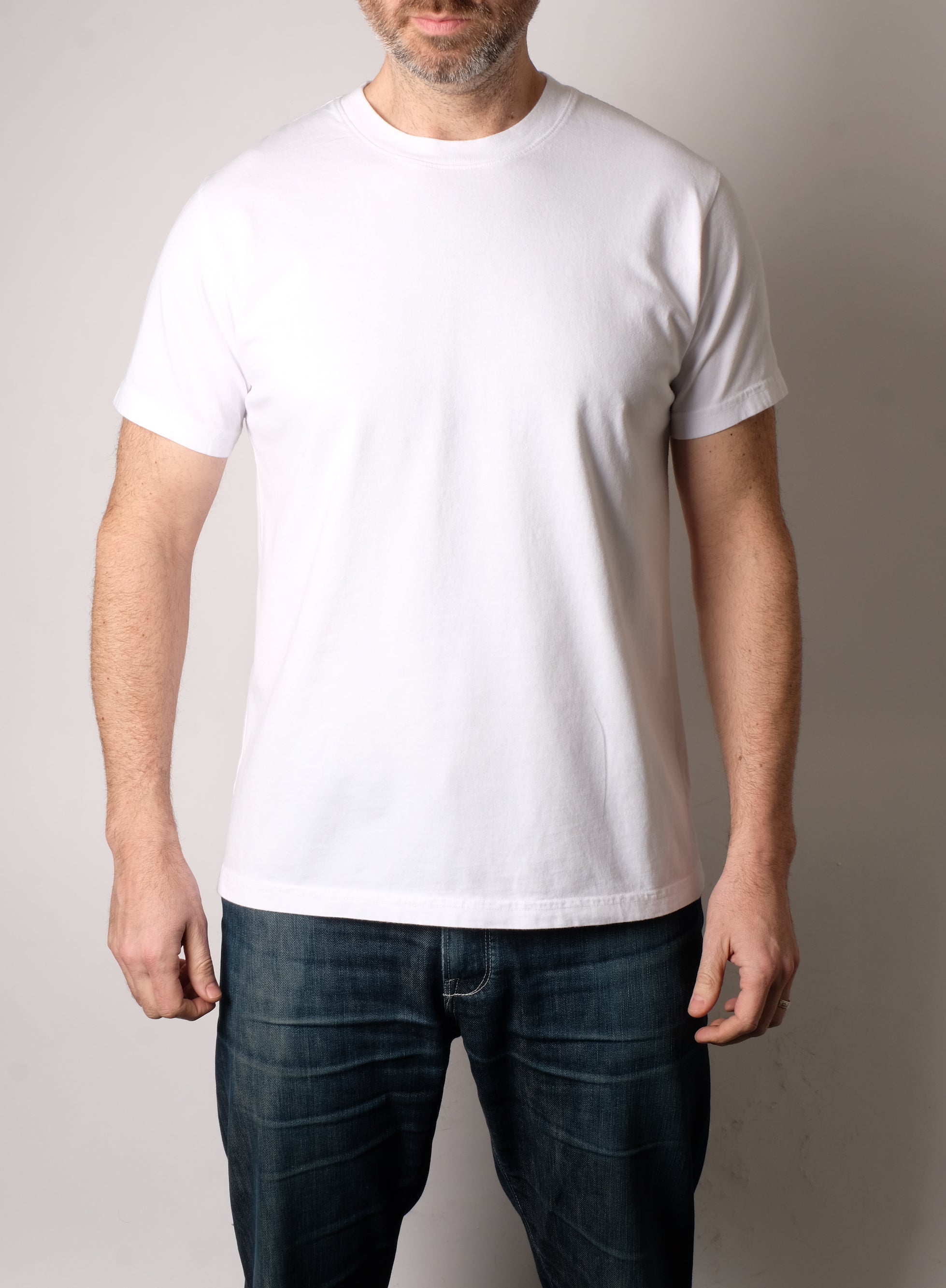 PFT 220 Japanese Ringspun Cotton Tee (White) - FITTED Underground