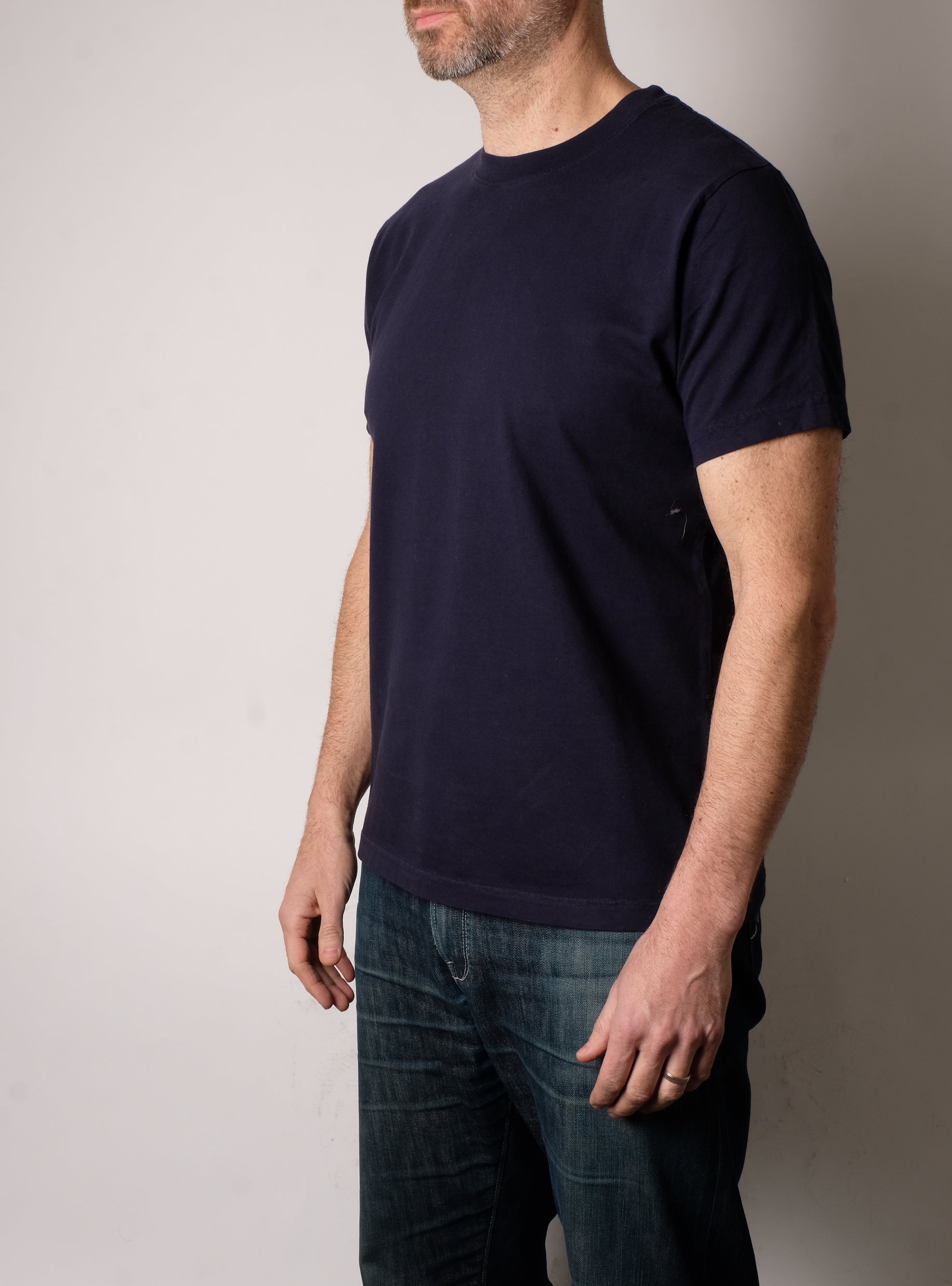 PFT 220 Japanese Ringspun Cotton Tee (Navy) - FITTED Underground