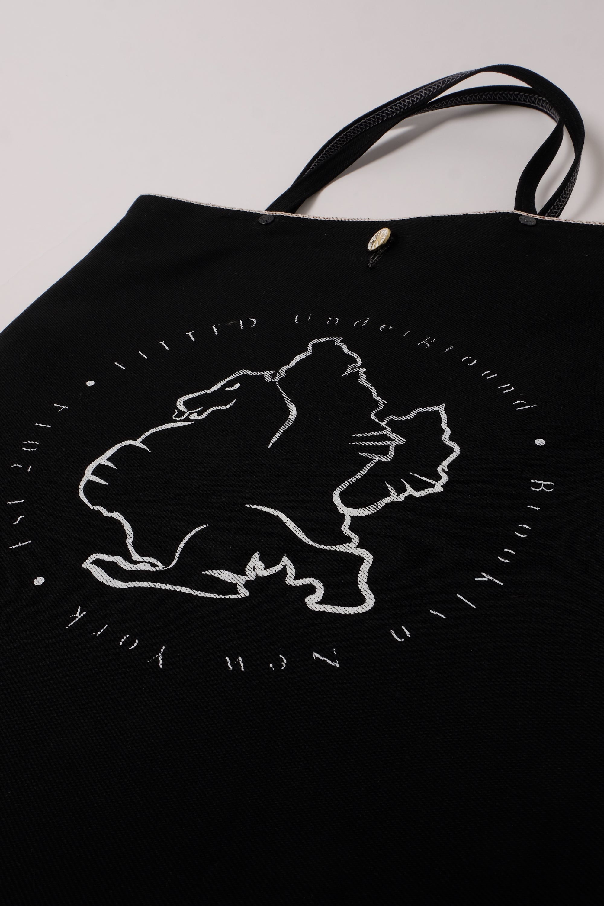 Selvedge Denim Tote (Black) - FITTED Underground