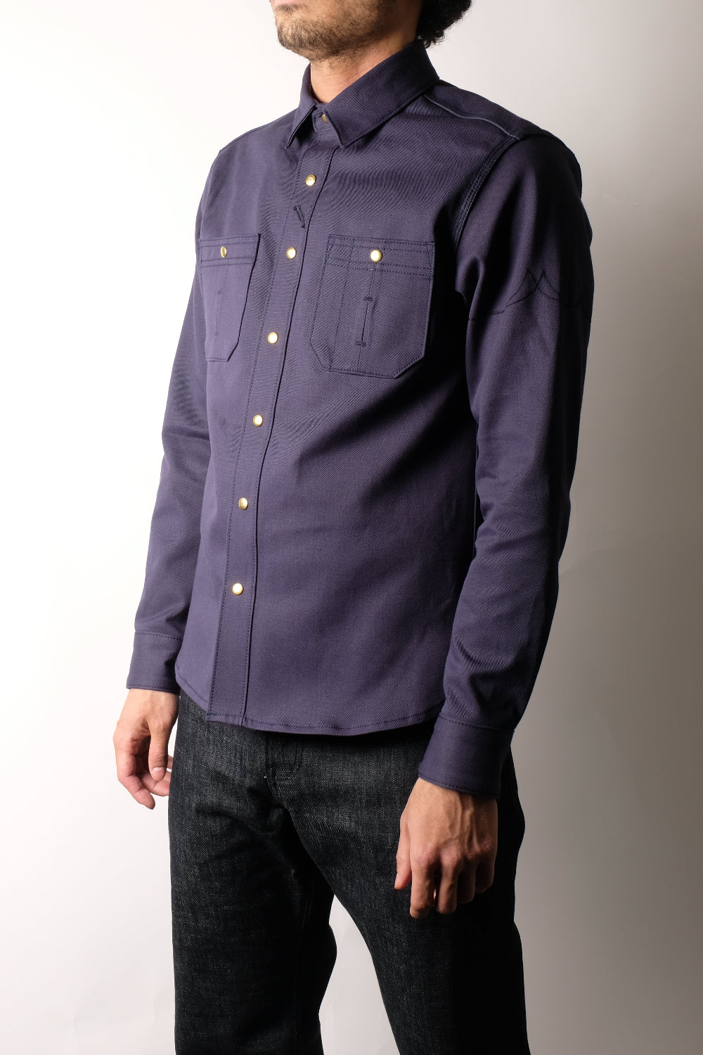 CHELSEA Selvedge Twill Workshirt (Navy)