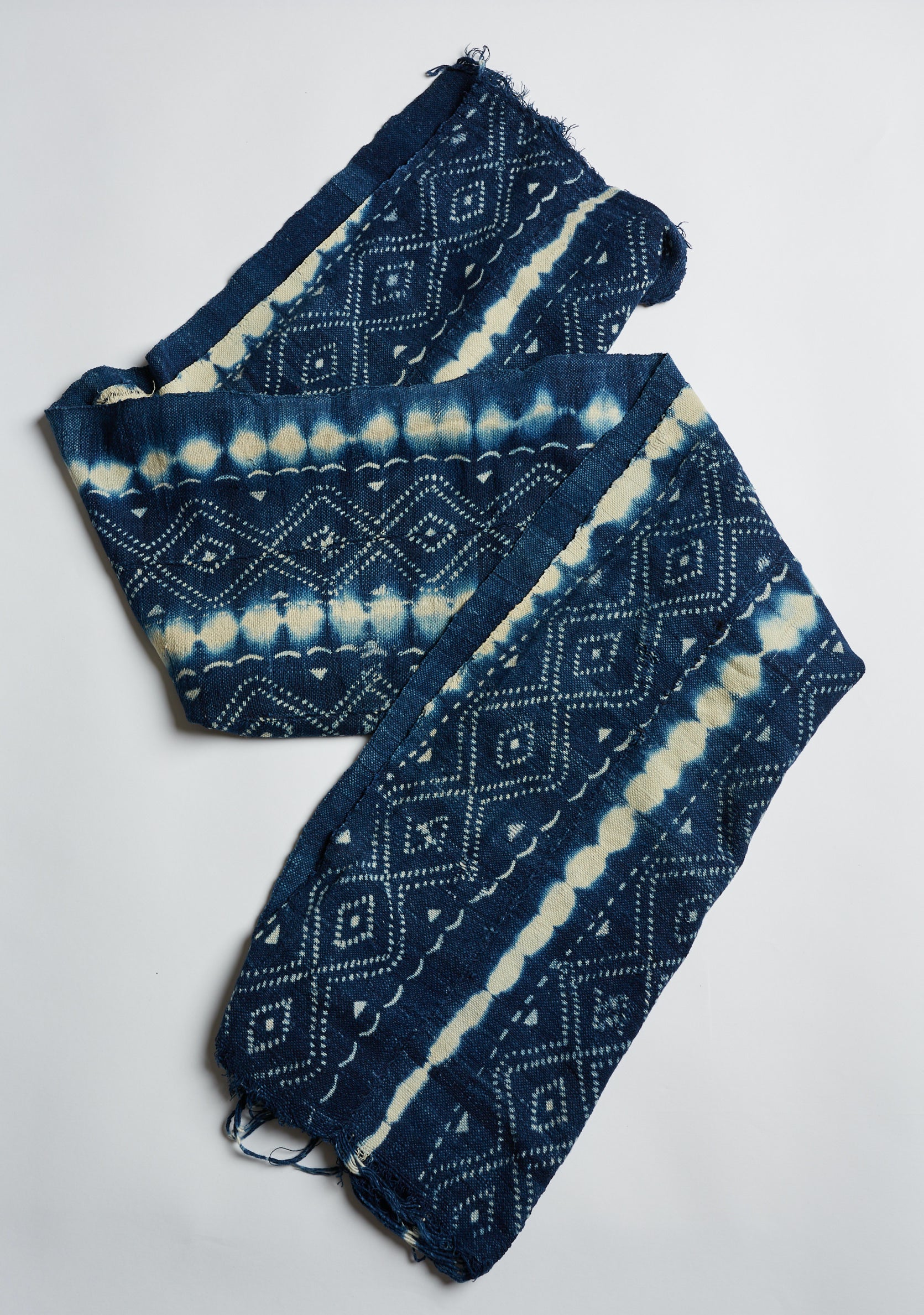 Vintage Mudcloth Scarves (medium indigo) - FITTED Underground